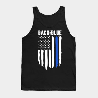 Back The Blue - Thin Blue Line American Flag Tank Top